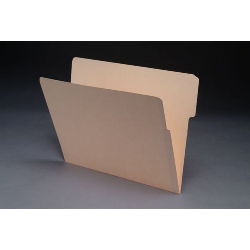 11pt Manila Folders, 1/3 Cut Top 2-Ply END TAB, Letter Size (Box of 100) - Image 2