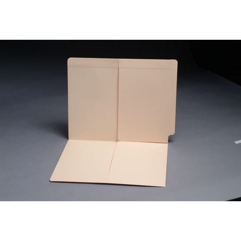 11pt Manila Folders, Full Cut END TAB, Letter Size, 1/2 Pocket Inside Front and Back (Box of 50)