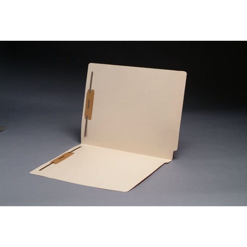 11pt Manila Folders, Full Cut 2-Ply END TAB, Letter Size, Fastener Pos #1 & #3, Reinforced Spine (Box of 50)