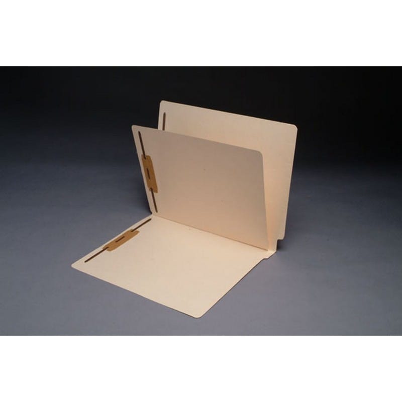 14pt Manila Folders, Full Cut END TAB, Letter Size, 1 Divider Installed (Box of 40) - Image 2