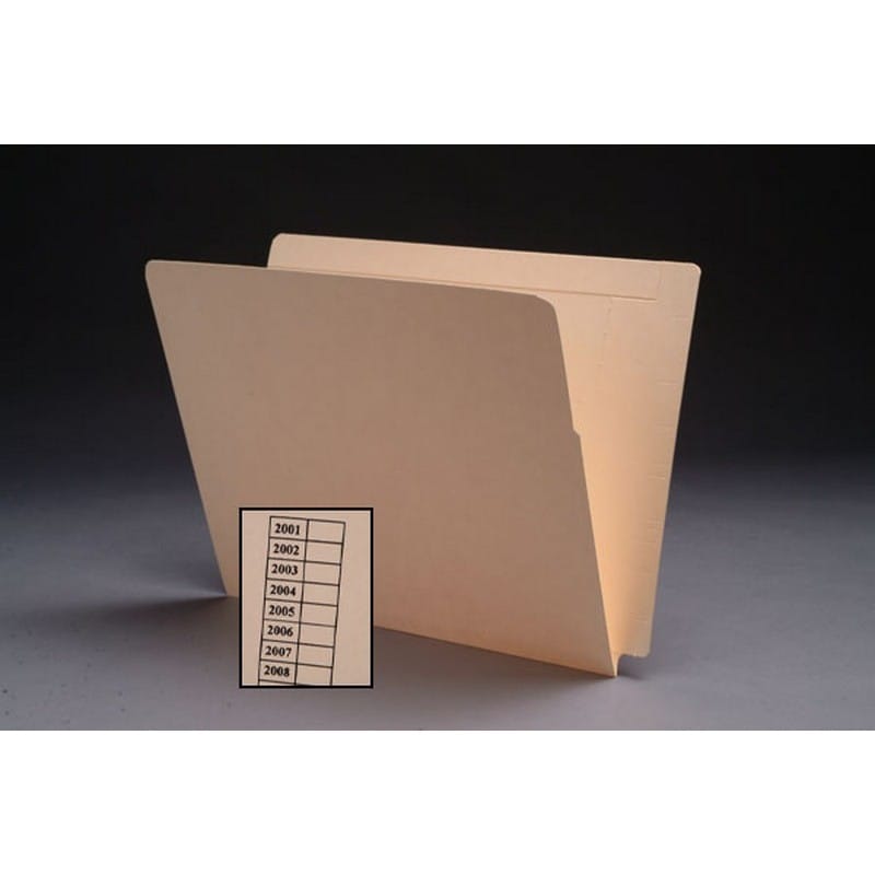 11pt Manila Folders, Full Cut 2-Ply End Tab, Interlock Reinforced, Letter Size (Box of 50)