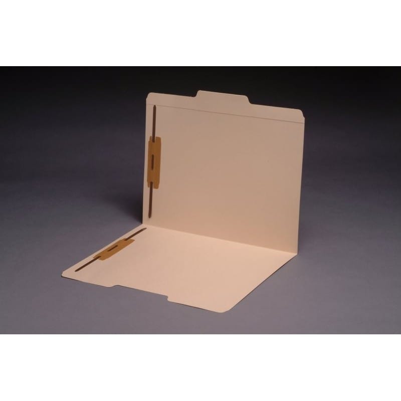 14pt Manila Folders, 1/3 Cut TOP TAB - Assorted, Letter Size, Fasteners Pos #1 and #3 (Box of 50)