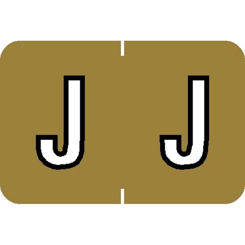 Barkley ABKM Compatible "J" Labels, Laminated Stock, 1" X 1-1/2" Individual Letters - Pack of 225