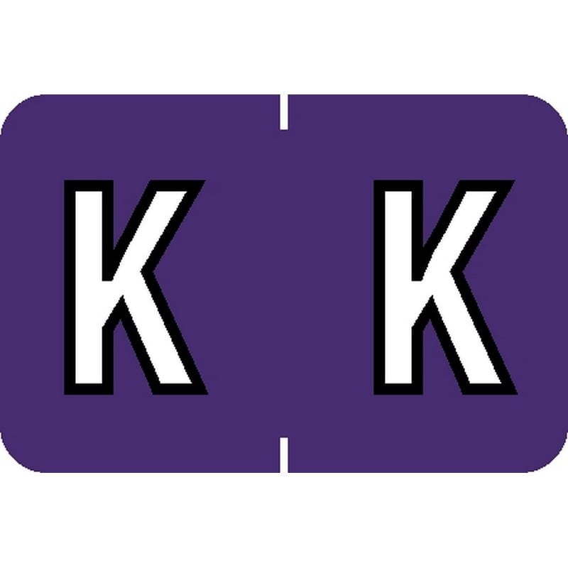 Barkley ABKM Compatible "K" Labels, Laminated Stock, 1" X 1-1/2" Individual Letters - Pack of 225 - Image 2