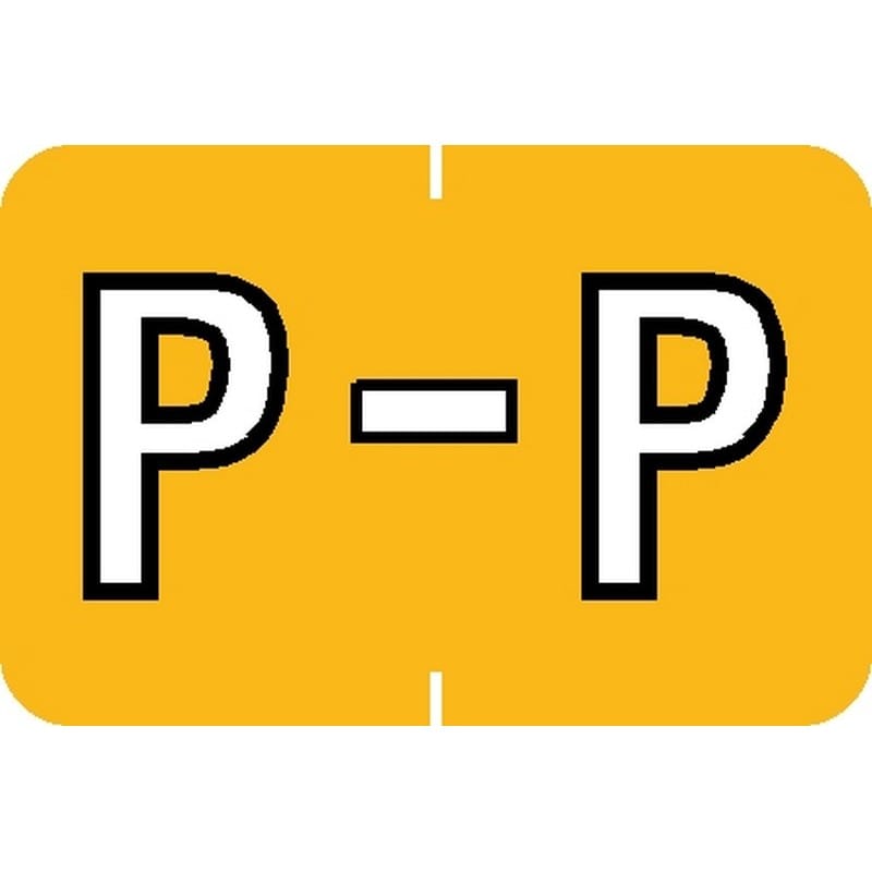 Barkley ABKM Compatible "P" Labels, Laminated Stock, 1" X 1-1/2" Individual Letters - Pack of 225