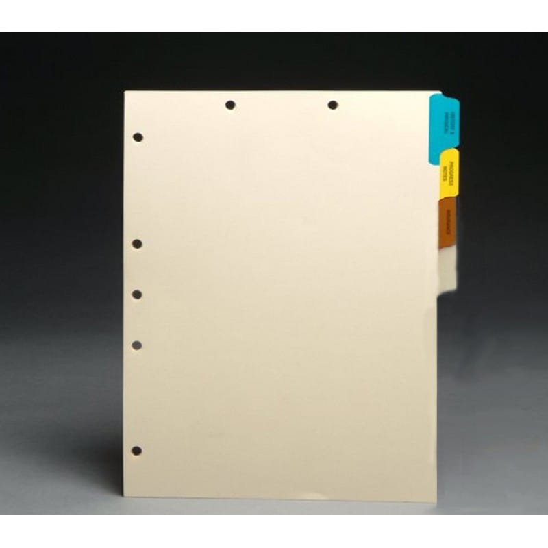 Stock Chart Divider Sets, Medical, Side Tabs, 1/4th Cut (100 Sets of 4 Tabs) - Image 2