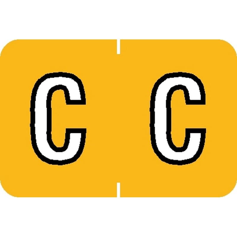 Barkley ABKM Compatible "C" Labels, Laminated Stock, 1" X 1-1/2" Individual Letters - Roll of 500 - Image 2