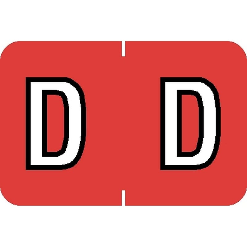 Barkley ABKM Compatible "D" Labels, Laminated Stock, 1" X 1-1/2" Individual Letters - Roll of 500 - Image 2
