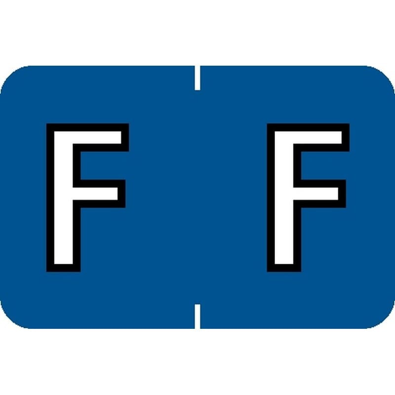 Barkley ABKM Compatible "F" Labels, Laminated Stock, 1" X 1-1/2" Individual Letters - Roll of 500