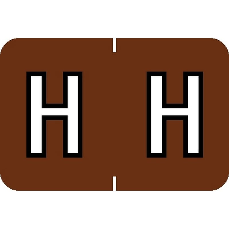 Barkley ABKM Compatible "H" Labels, Laminated Stock, 1" X 1-1/2" Individual Letters - Roll of 500