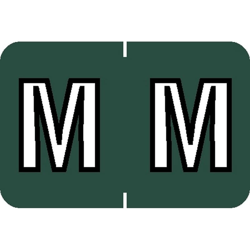 Barkley ABKM Compatible "M" Labels, Laminated Stock, 1" X 1-1/2" Individual Letters - Roll of 500