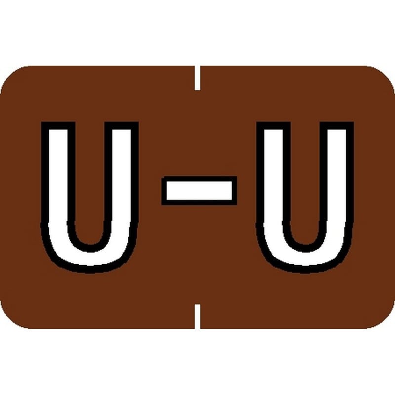 Barkley ABKM Compatible "U" Labels, Laminated Stock, 1" X 1-1/2" Individual Letters - Roll of 500 - Image 2