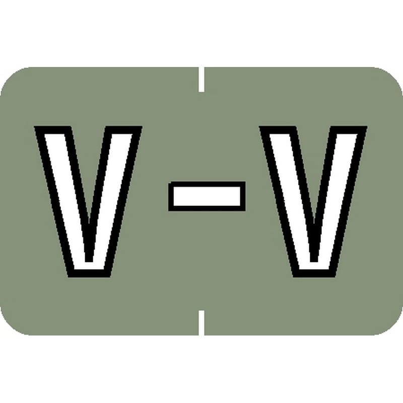 Barkley ABKM Compatible "V" Labels, Laminated Stock, 1" X 1-1/2" Individual Letters - Roll of 500 - Image 2