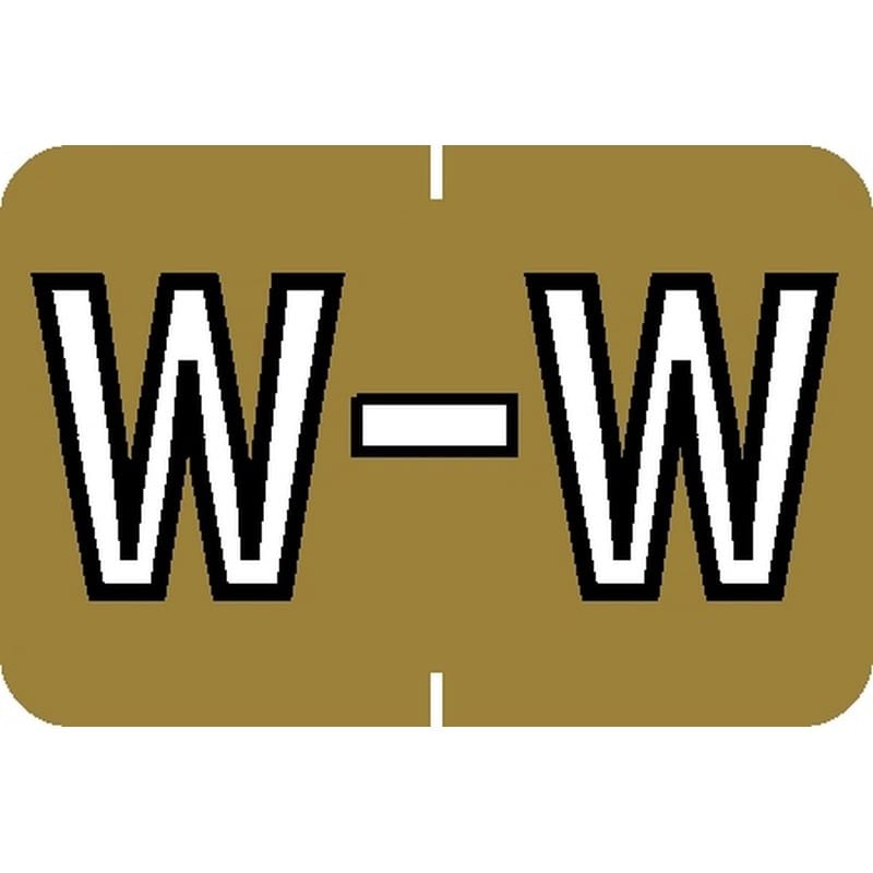 Barkley ABKM Compatible "W" Labels, Laminated Stock, 1" X 1-1/2" Individual Letters - Roll of 500 - Image 2