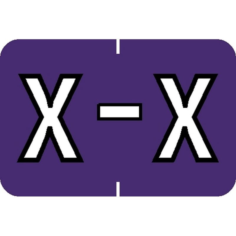 Barkley ABKM Compatible "X" Labels, Laminated Stock, 1" X 1-1/2" Individual Letters - Roll of 500 - Image 2