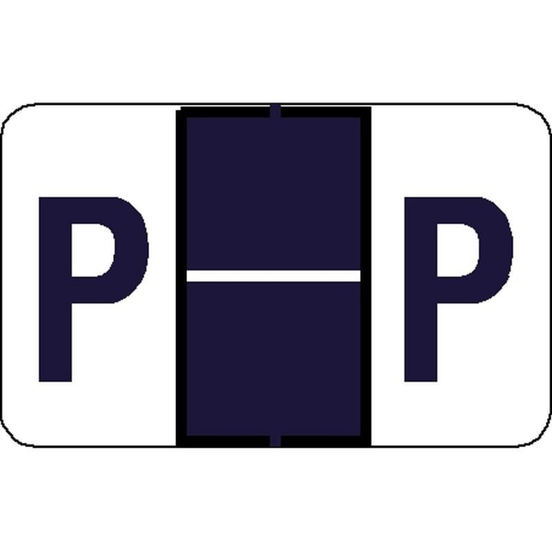 Tab Compatible "P" Labels, Vinyl Stock, 1" X 1.25" Individual Letters - Roll of 500 - Image 2