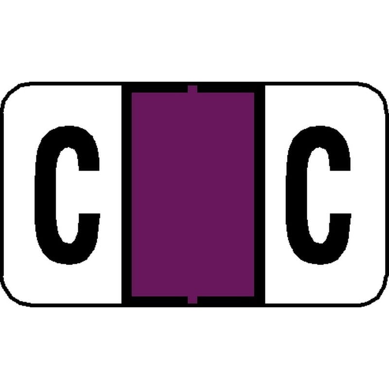 Tab 7200 Compatible "C" Labels, Laminated Stock, 15/16" X 1-5/8" Individual Letters - Roll of 500 - Image 2