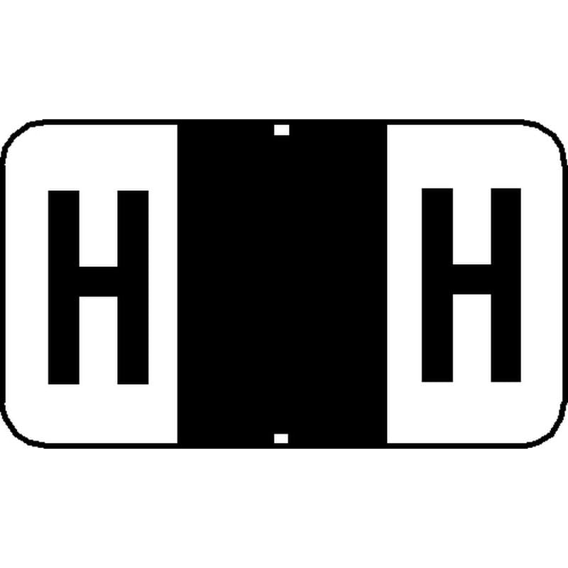 Tab 7200 Compatible "H" Labels, Laminated Stock, 15/16" X 1-5/8" Individual Letters - Roll of 500