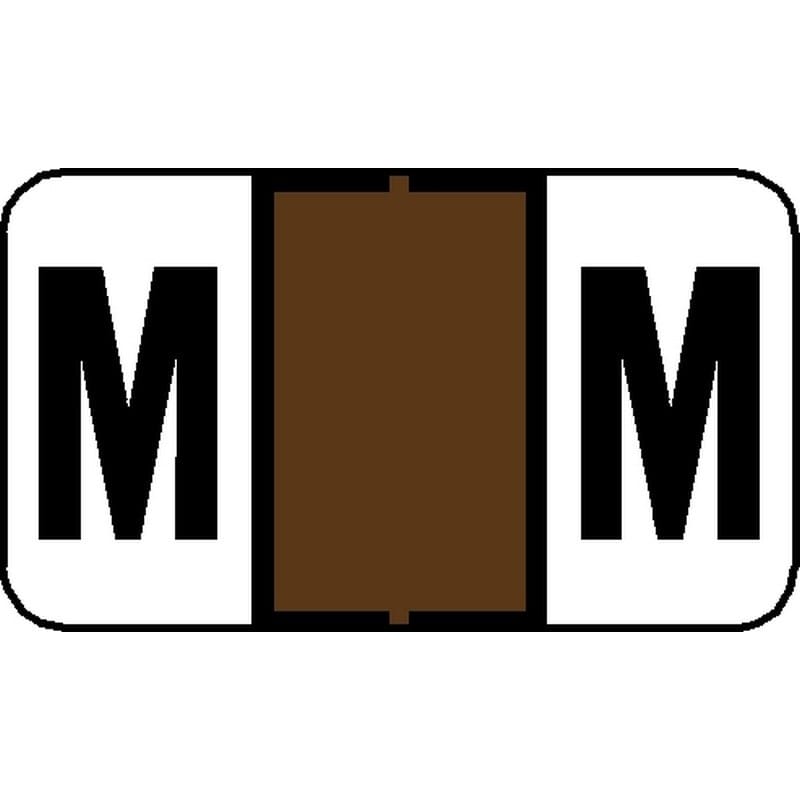 Tab 7200 Compatible "M" Labels, Laminated Stock, 15/16" X 1-5/8" Individual Letters - Roll of 500 - Image 2
