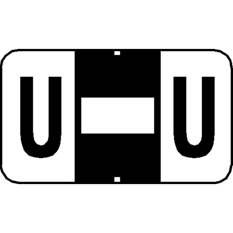 Tab 7200 Compatible "U" Labels, Laminated Stock, 15/16" X 1-5/8" Individual Letters - Roll of 500 - Image 2
