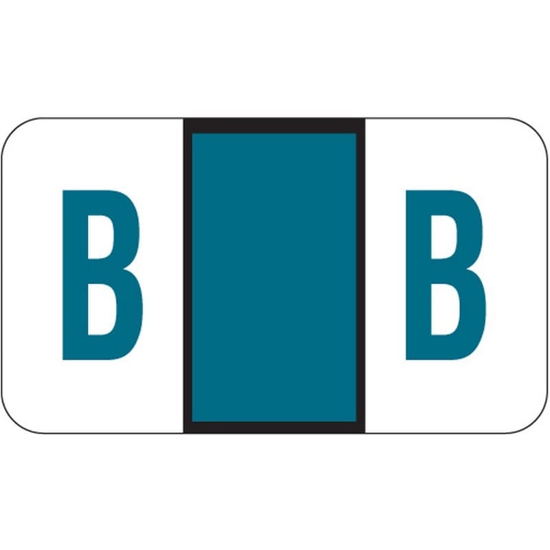 POS Compatible "B" Labels, Laminated Stock, 15/16" X 1-5/8" Individual Letters - Roll of 500