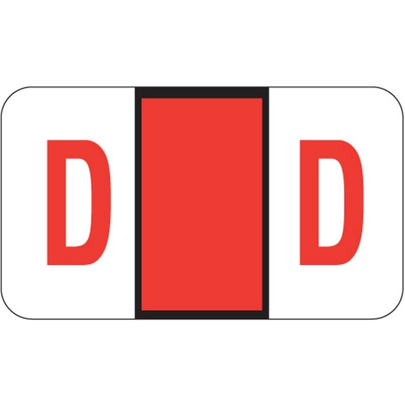 POS Compatible "D" Labels, Laminated Stock, 15/16" X 1-5/8" Individual Letters - Roll of 500