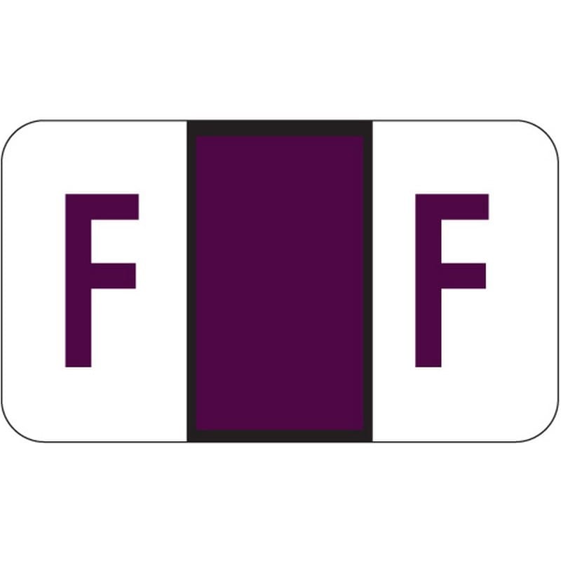 POS Compatible "F" Labels, Laminated Stock, 15/16" X 1-5/8" Individual Letters - Roll of 500