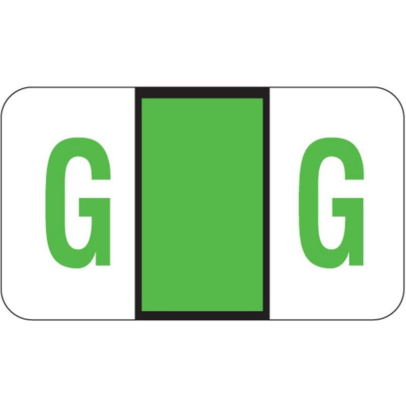 POS Compatible "G" Labels, Laminated Stock, 15/16" X 1-5/8" Individual Letters - Roll of 500 - Image 2
