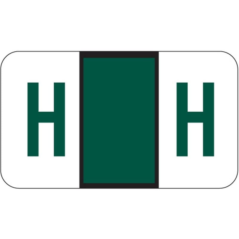 POS Compatible "H" Labels, Laminated Stock, 15/16" X 1-5/8" Individual Letters - Roll of 500