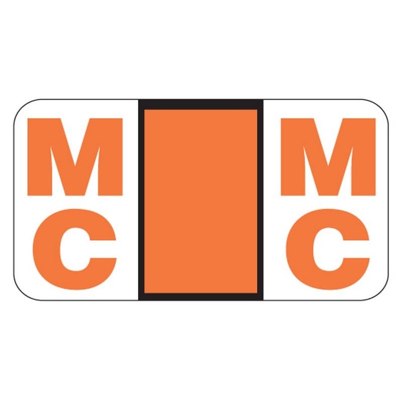 POS Compatible "Mc" Labels, Laminated Stock, 15/16" X 1-5/8" Individual Letters - Roll of 500