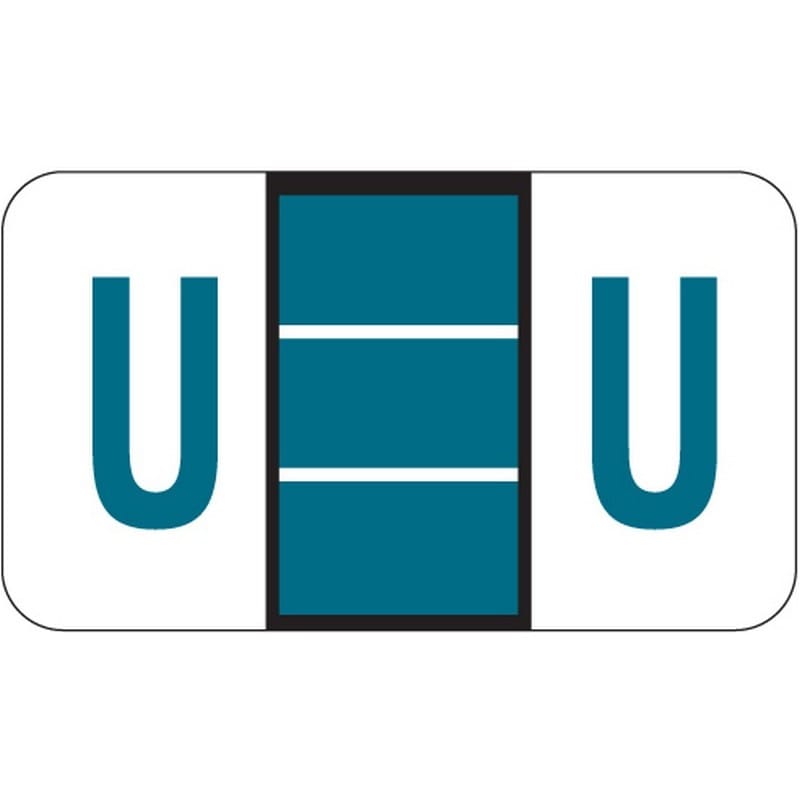 POS Compatible "U" Labels, Laminated Stock, 15/16" X 1-5/8" Individual Letters - Roll of 500 - Image 2