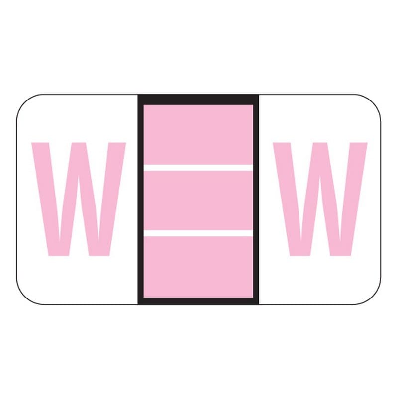 POS Compatible "W" Labels, Laminated Stock, 15/16" X 1-5/8" Individual Letters - Roll of 500