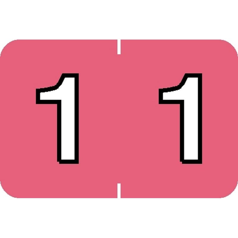 Barkley NBKM Compatible Numeric "1" Labels, Laminated Stock, 1" X 1-1/2" Individual Numbers - Roll of 500 - Image 2