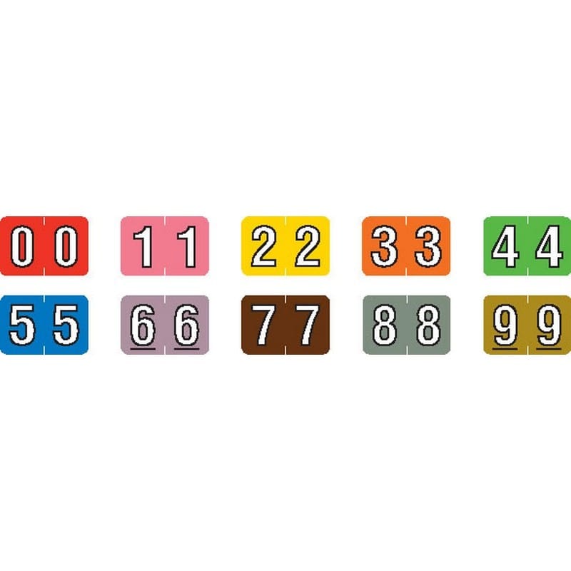 Barkley NBKM Compatible Numeric Labels, Laminated Stock, 1" X 1-1/2" Individual Numbers - Roll of 500 - Image 2