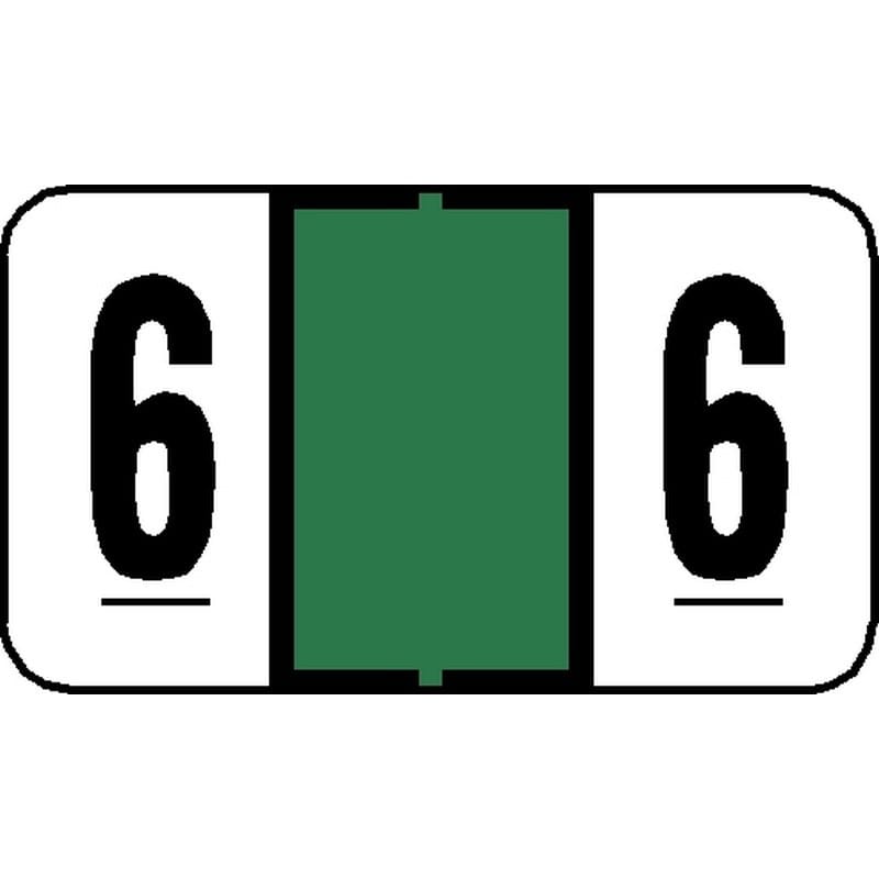 Jeter 7300 Compatible Numeric "6" Labels, Laminated Stock, 15/16" X 1-5/8" Individual Numbers - Roll of 500 - Image 2