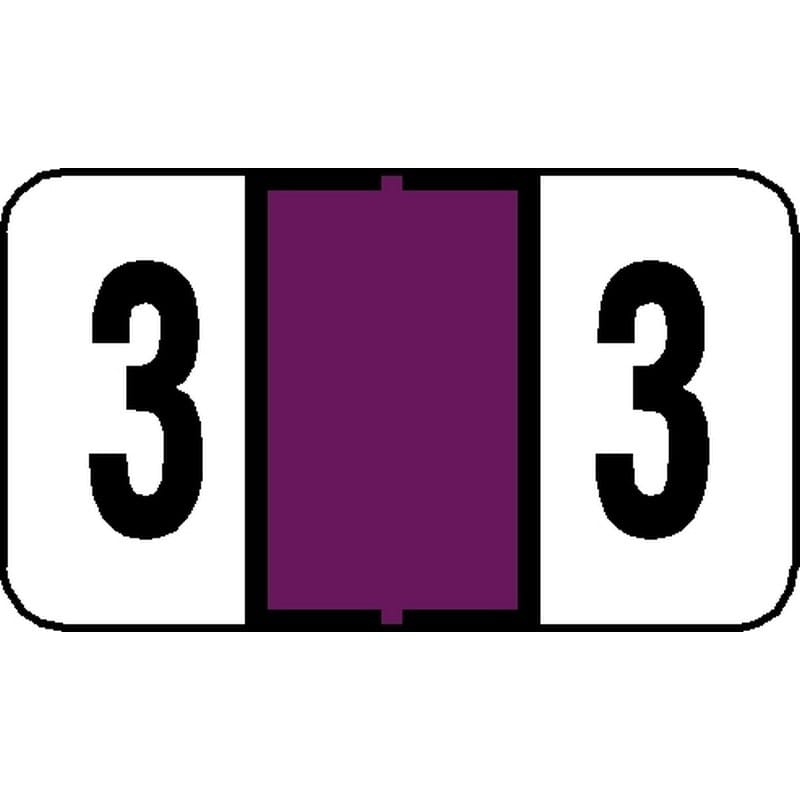 Tab 7300 Compatible Numeric "3" Labels, Laminated Stock, 15/16" X 1-5/8" Individual Numbers - Pack of 240 - Image 2