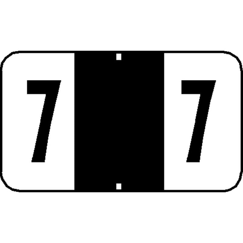 Tab 7300 Compatible Numeric "7" Labels, Laminated Stock, 15/16" X 1-5/8" Individual Numbers - Pack of 240