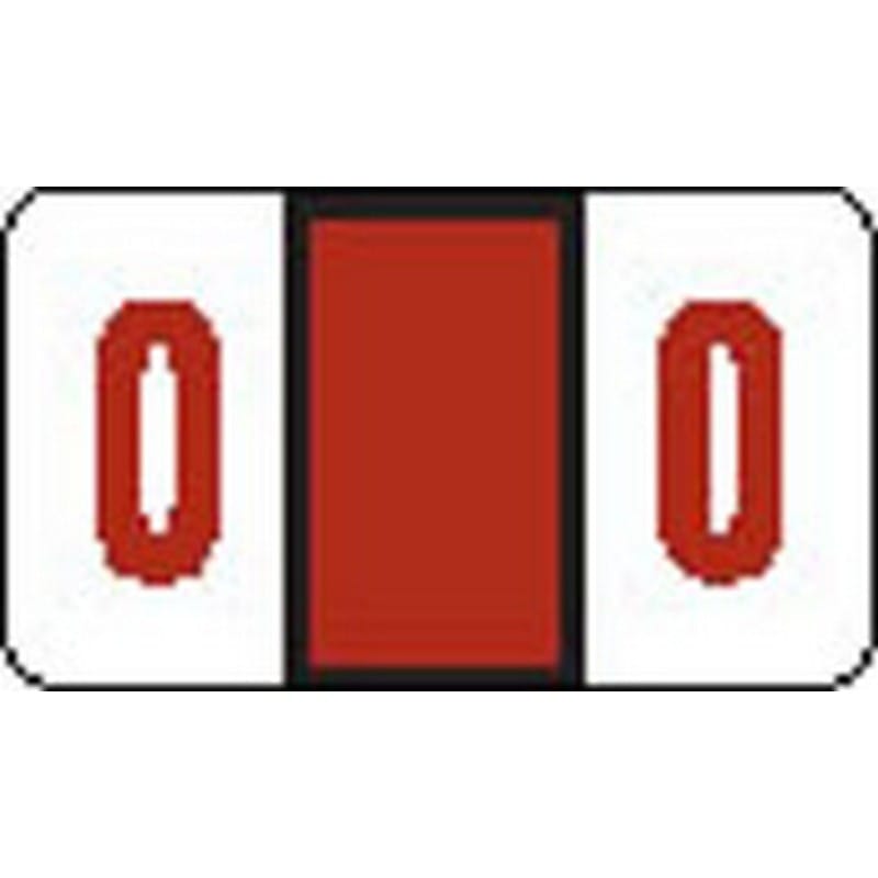 POS Compatible Numeric "0" Labels, Laminated Stock, 15/16" X 1-5/8" Individual Numbers - Roll of 500