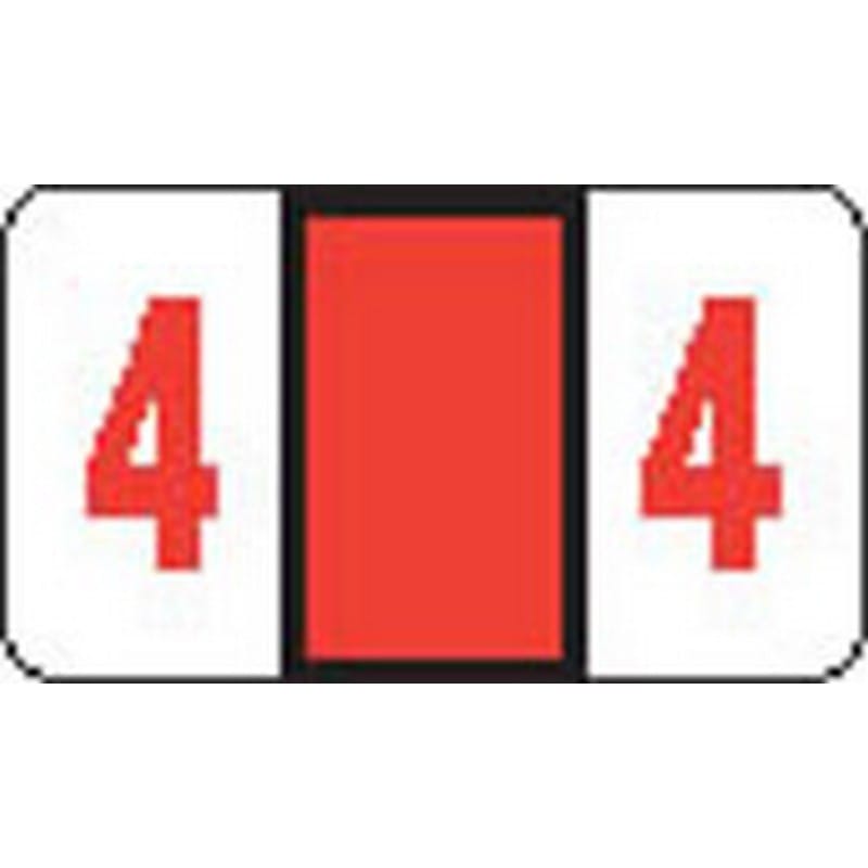 POS Compatible Numeric "4" Labels, Laminated Stock, 15/16" X 1-5/8" Individual Numbers - Roll of 500 - Image 2