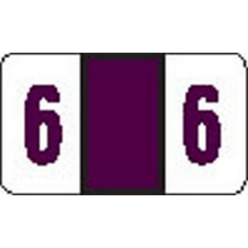 POS Compatible Numeric "6" Labels, Laminated Stock, 15/16" X 1-5/8" Individual Numbers - Roll of 500 - Image 2