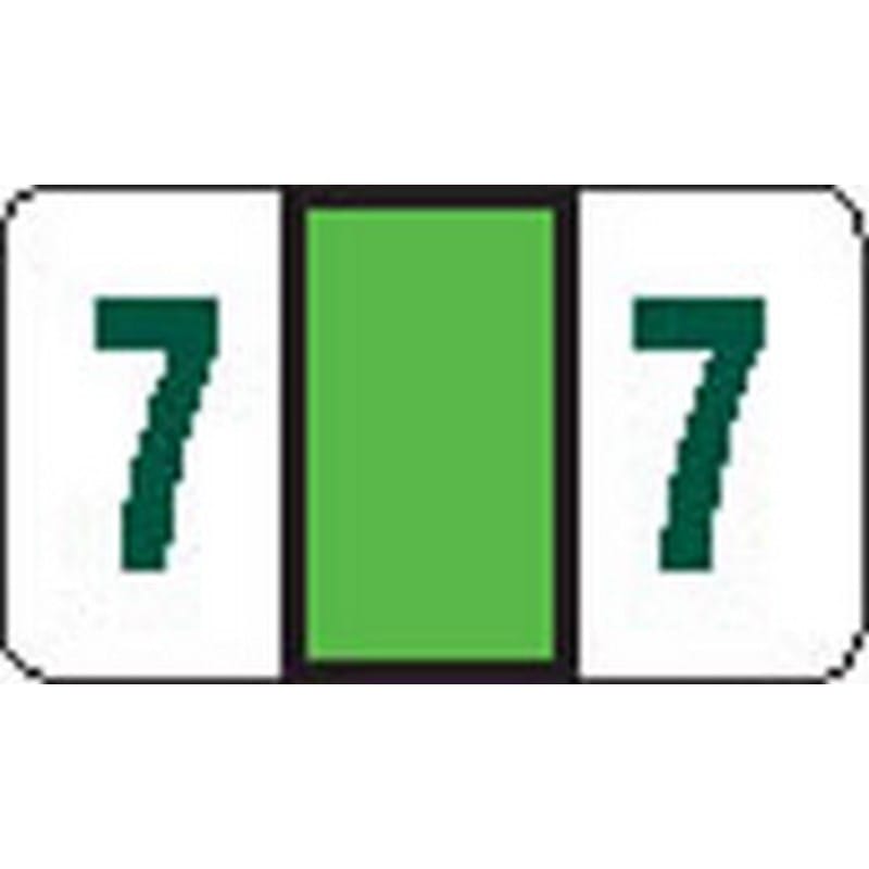 POS Compatible Numeric "7" Labels, Laminated Stock, 15/16" X 1-5/8" Individual Numbers - Roll of 500 - Image 2