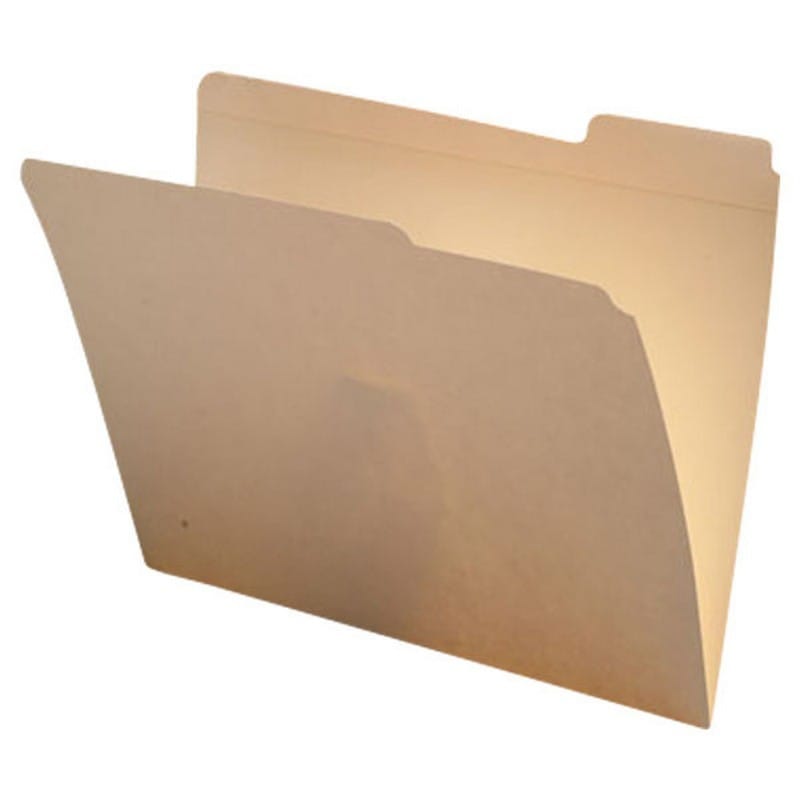 11pt Manila Folders, 1/3 Cut TOP TAB - Assorted, Letter Size (Box of 50) - Image 2