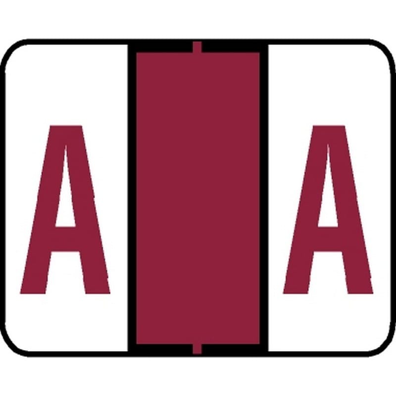 Tab Compatible "A" Labels, Vinyl Kimdura Stock, 1" X 1.25" Individual Letters - Roll of 500 - Image 2