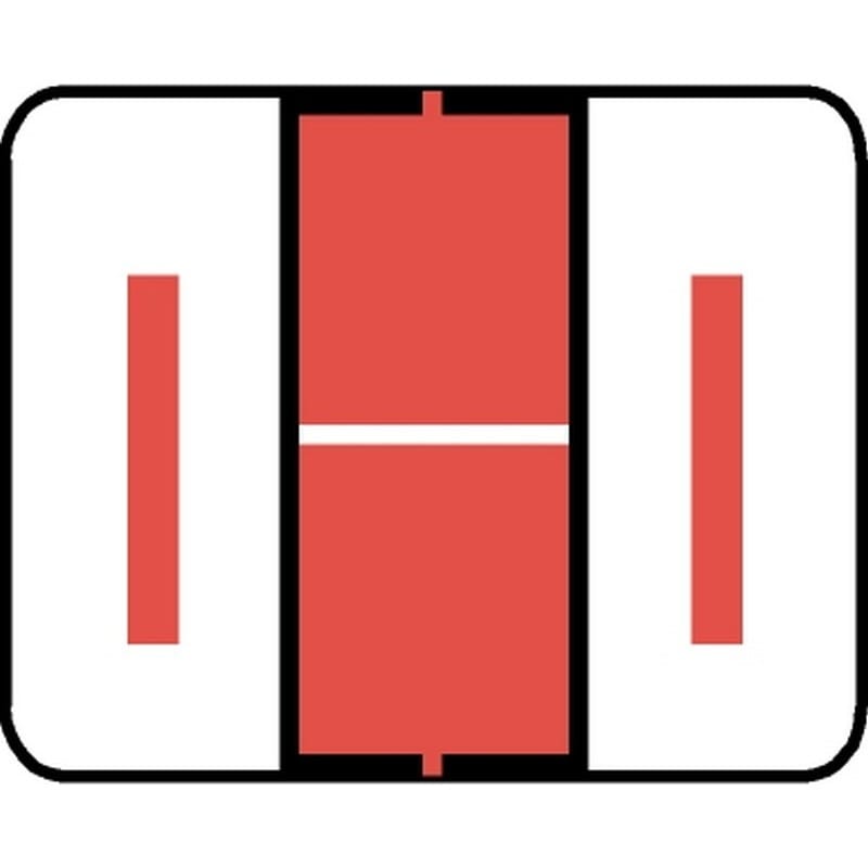 Tab Compatible "I" Labels, Vinyl Kimdura Stock, 1" X 1.25" Individual Letters - Roll of 500