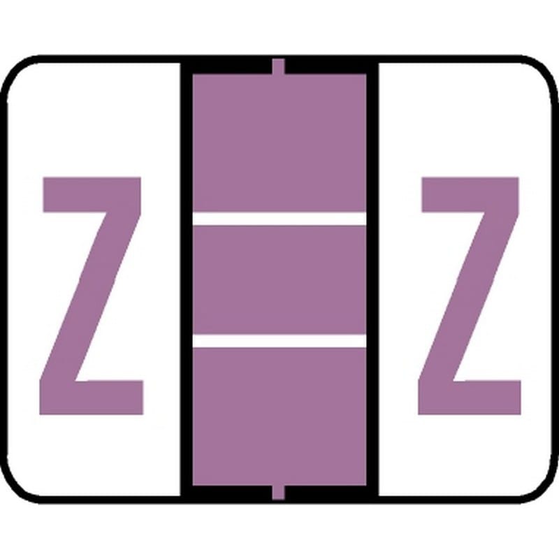 Tab Compatible "Z" Labels, Vinyl Kimdura Stock, 1" X 1.25" Individual Letters - Roll of 500 - Image 2
