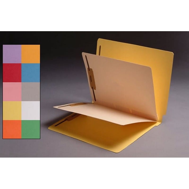 14pt Color Folders, Full Cut END TAB, Letter Size, 2 Dividers Installed (Box of 25) - Image 2