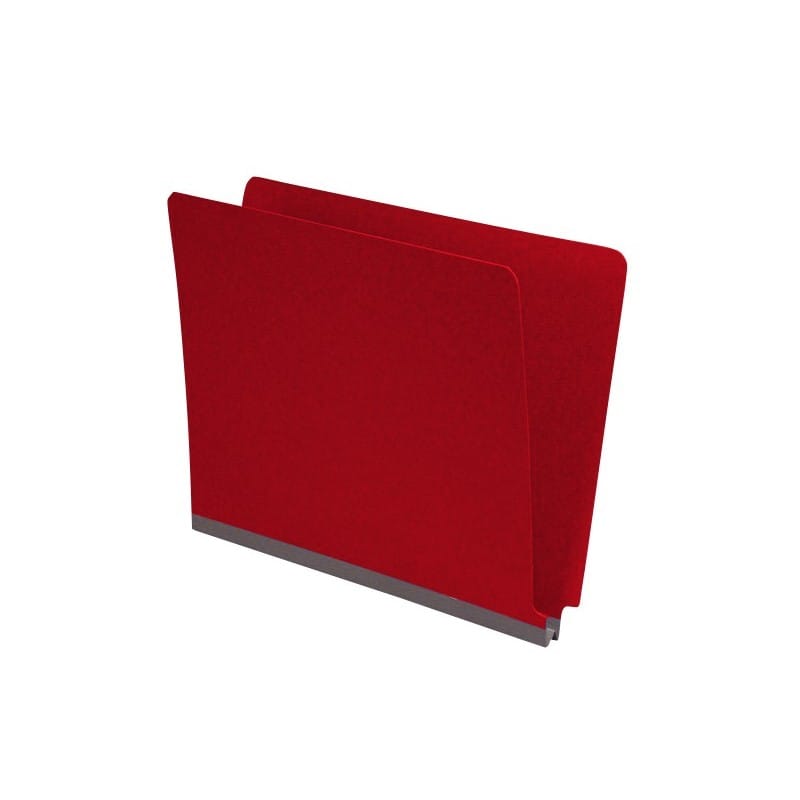 Deep Red Type III Pressboard Folders, Full Cut END TAB, Letter Size, 2" Exp. (Box of 25) - Image 2