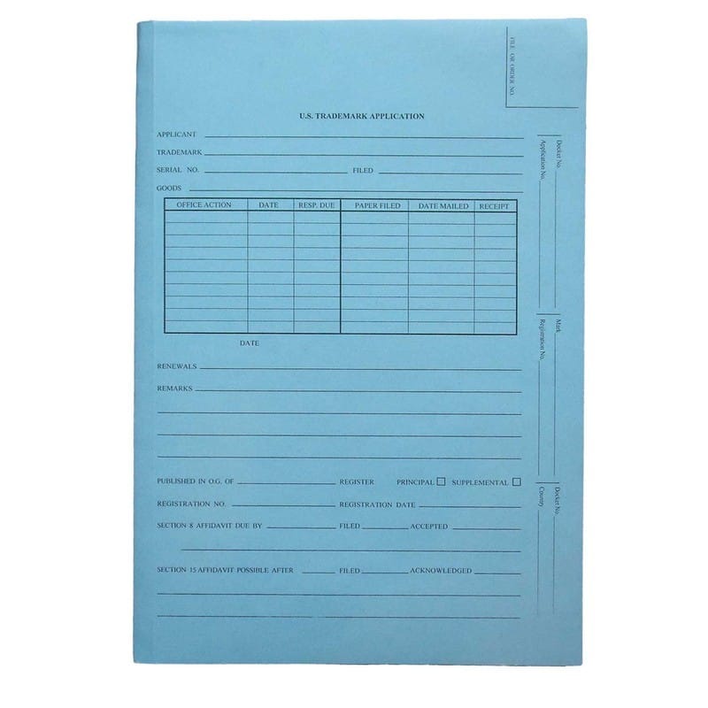 Blue Top Tab Patent Tri-Fold folders, Legal Size - Box of 25