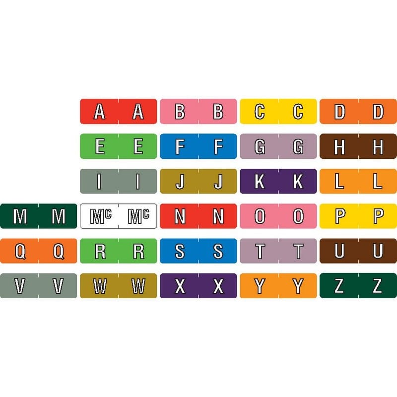 Barkley ABAM Compatible Mini Alpha Labels, Laminated Stock, 1/2" X 1-1/2" Individual Letters - Roll of 500 - Image 2