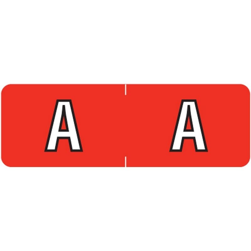 Barkley ABAM Compatible Mini "A" Labels, Laminated Stock, 1/2" X 1-1/2" Individual Letters - Roll of 500